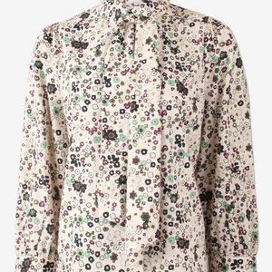 Six ames CHAPLIN PRINT BLOUSE Long Sleeve Top New S 36